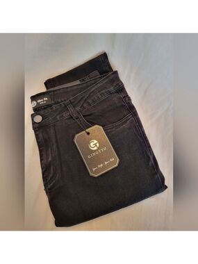 NWT Gingtto Skinny Black Jeans For Teen, Size 18, Adjustable Waist